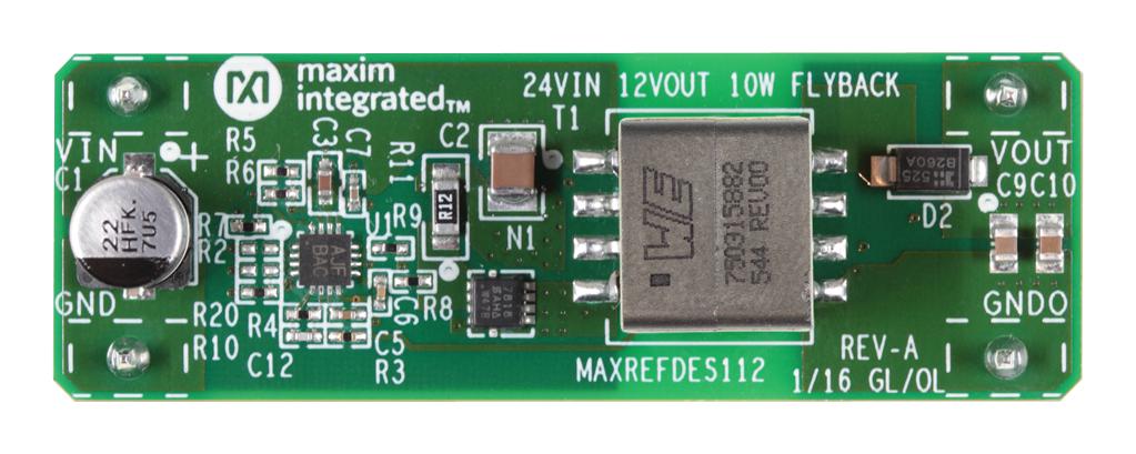 MAXREFDES112C# REF DESIGN BRD, FLYBACK 12V PWR SUPPLY MAXIM INTEGRATED / ANALOG DEVICES