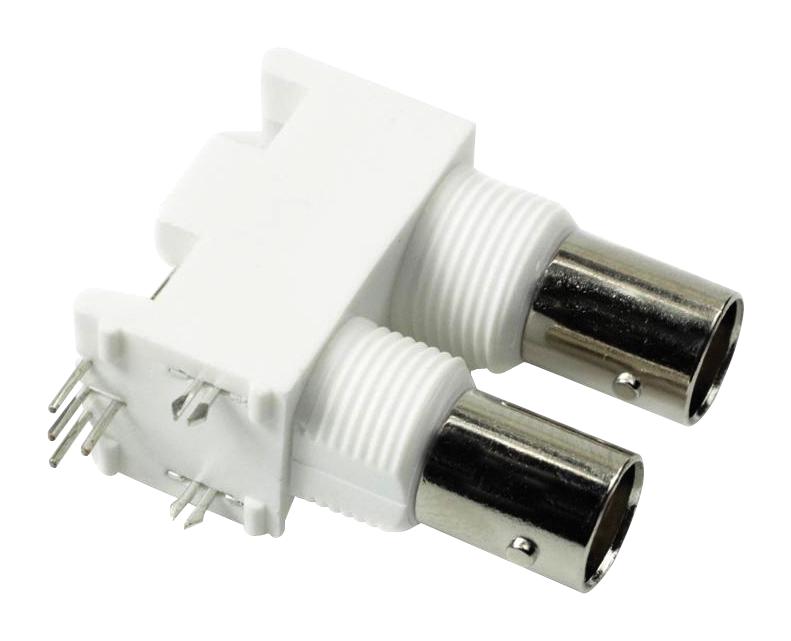 031-70506 RF COAX, BNC, R/A DUAL JACK, 75 OHM, PCB AMPHENOL RF