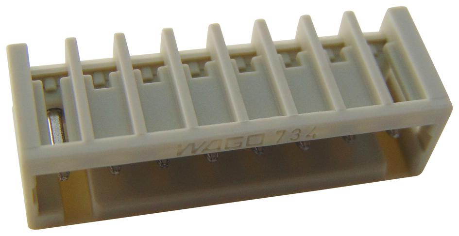 734-168 TERMINAL BLOCK, R/A, HEADER, 8POS, TH WAGO