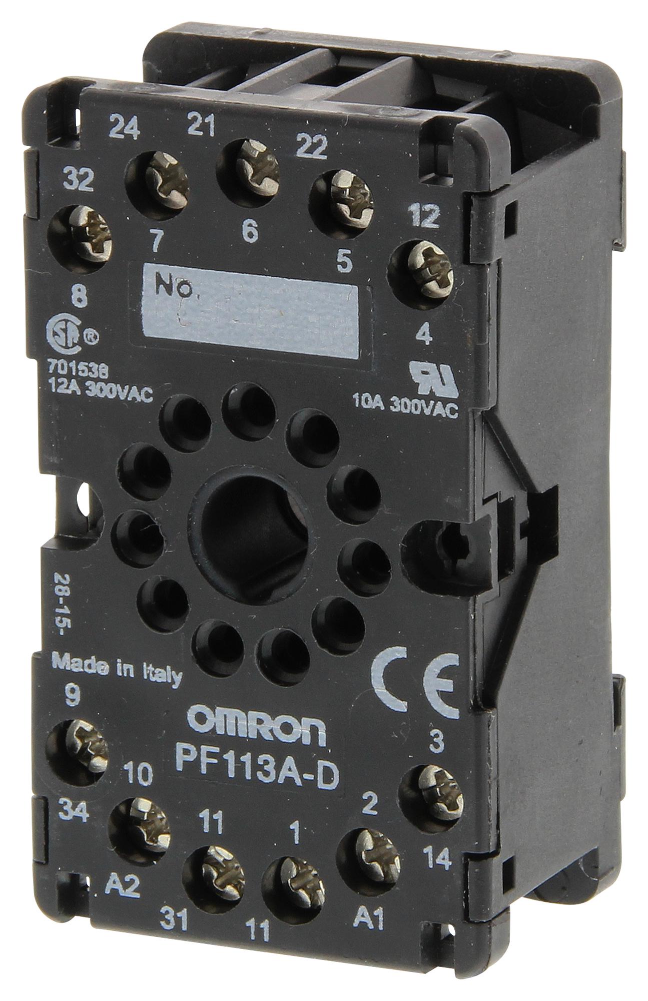 PF113A-D.2 RELAY SOCKET, DIN RAIL, 11PIN OMRON