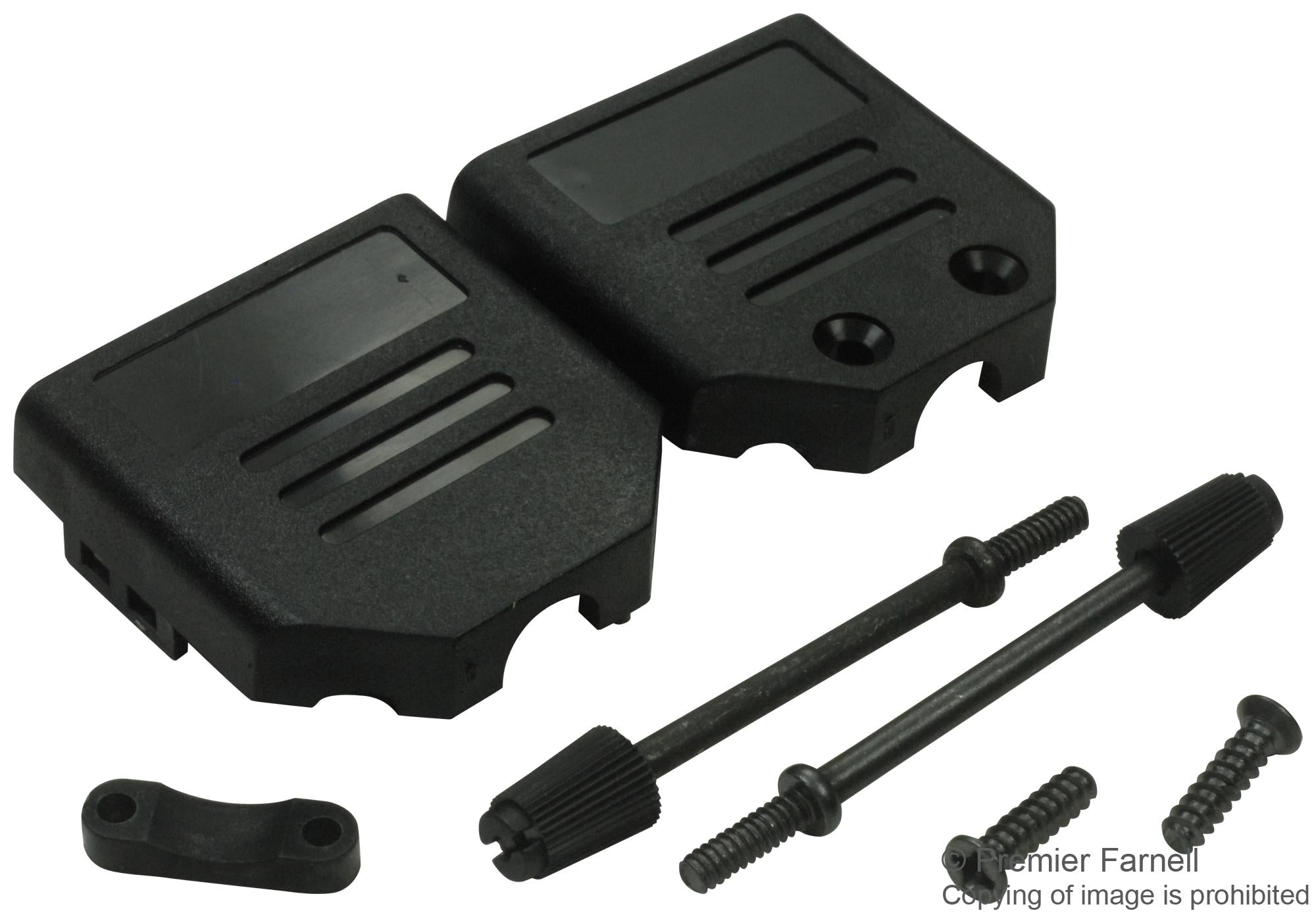 SPC15472 D SUB PLASTIC COVER, 180DEG, DE, PP MULTICOMP