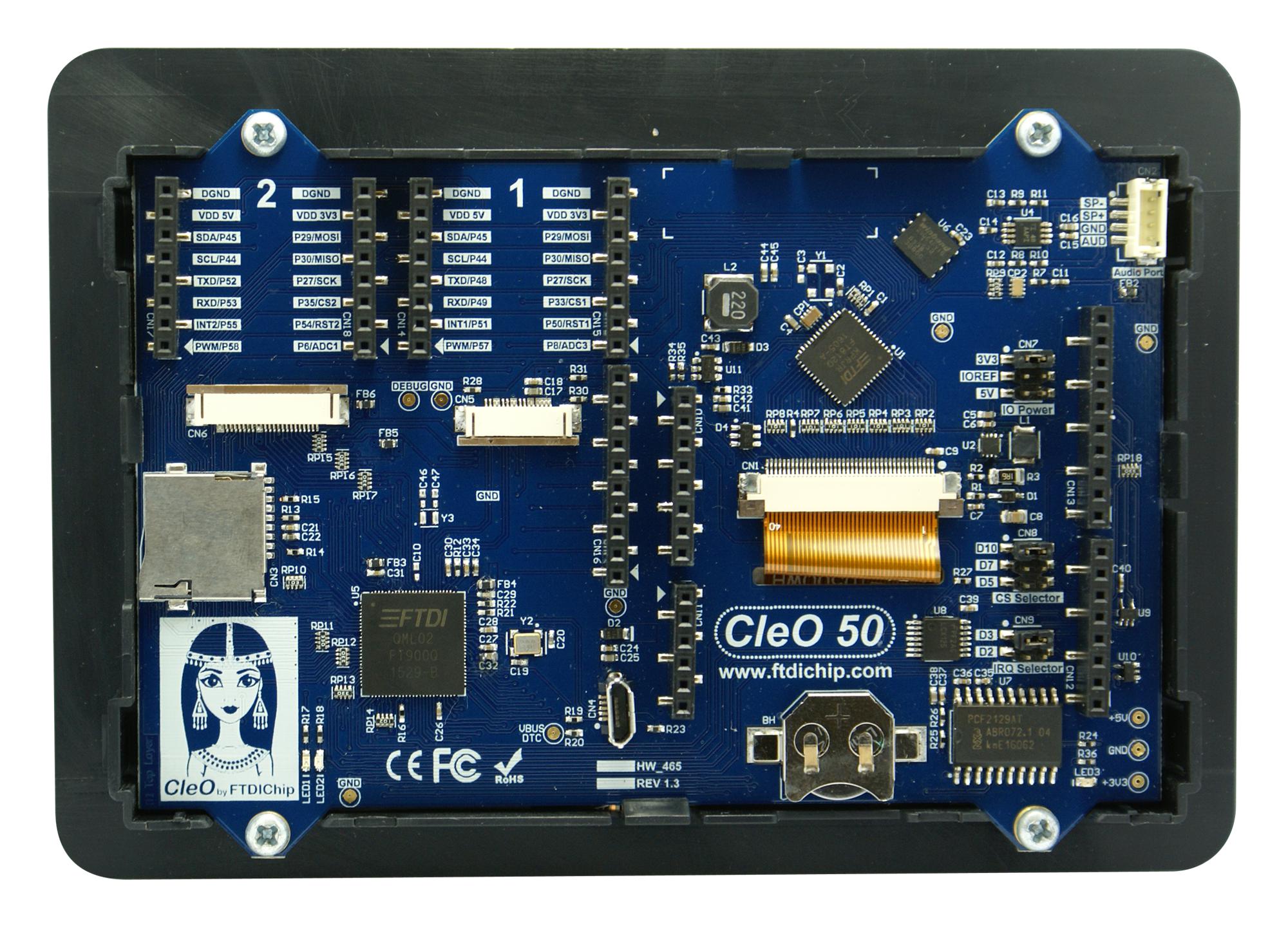 CLEO50A TFT DISPLAY SHIELD, ARDUINO & MIKROBUS BRIDGETEK