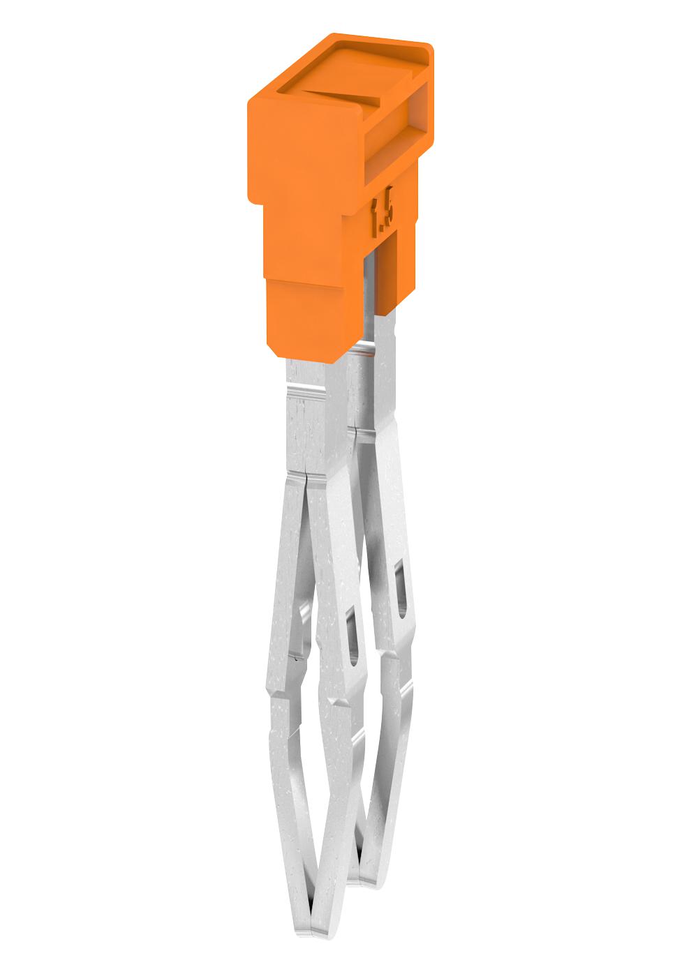 1985410000 CROSS CONN, 2POS, FEED THRU TB, ORG WEIDMULLER