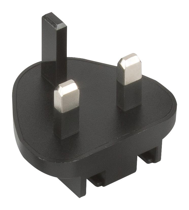 ACM PLUG UK INTERCHANGEABLE AC INPUT PLUG, BLACK, UK XP POWER