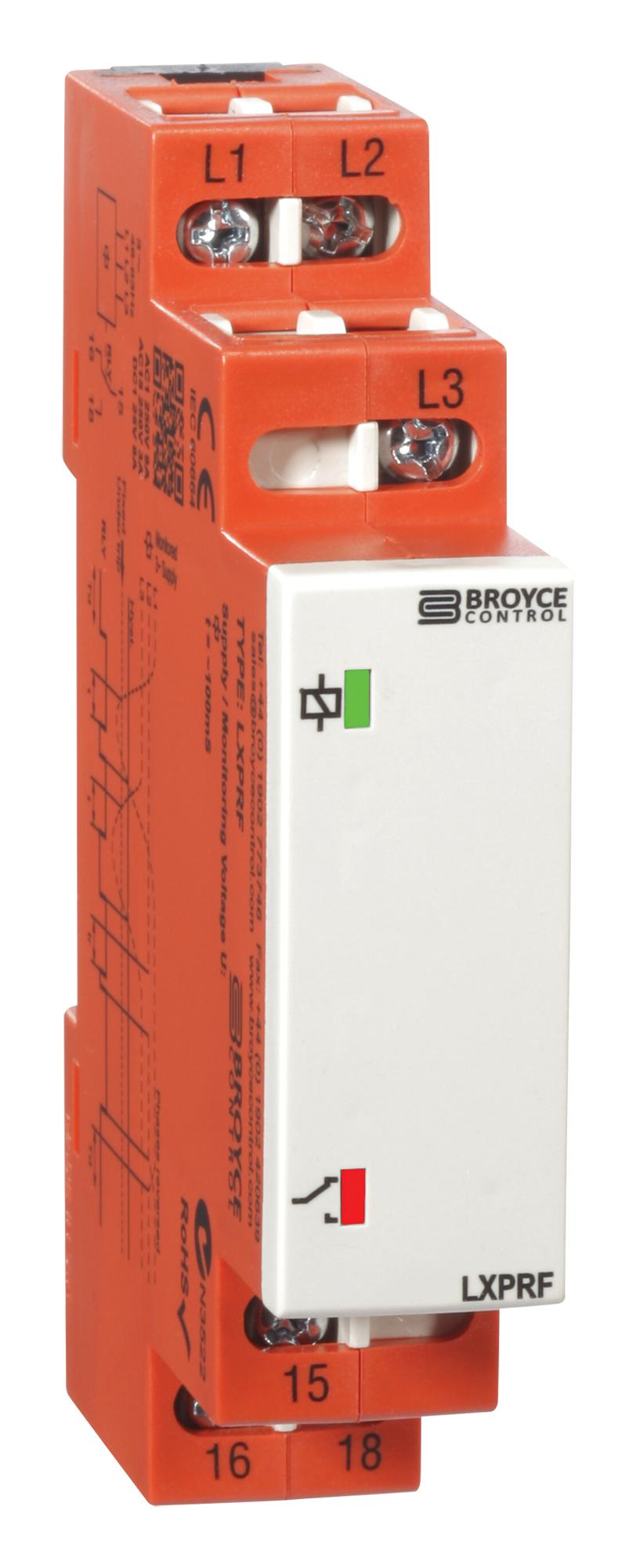 LXPRF 400V RELAY, VOLTAGE SENSE, SPDT, 8A, 400VAC BROYCE CONTROL