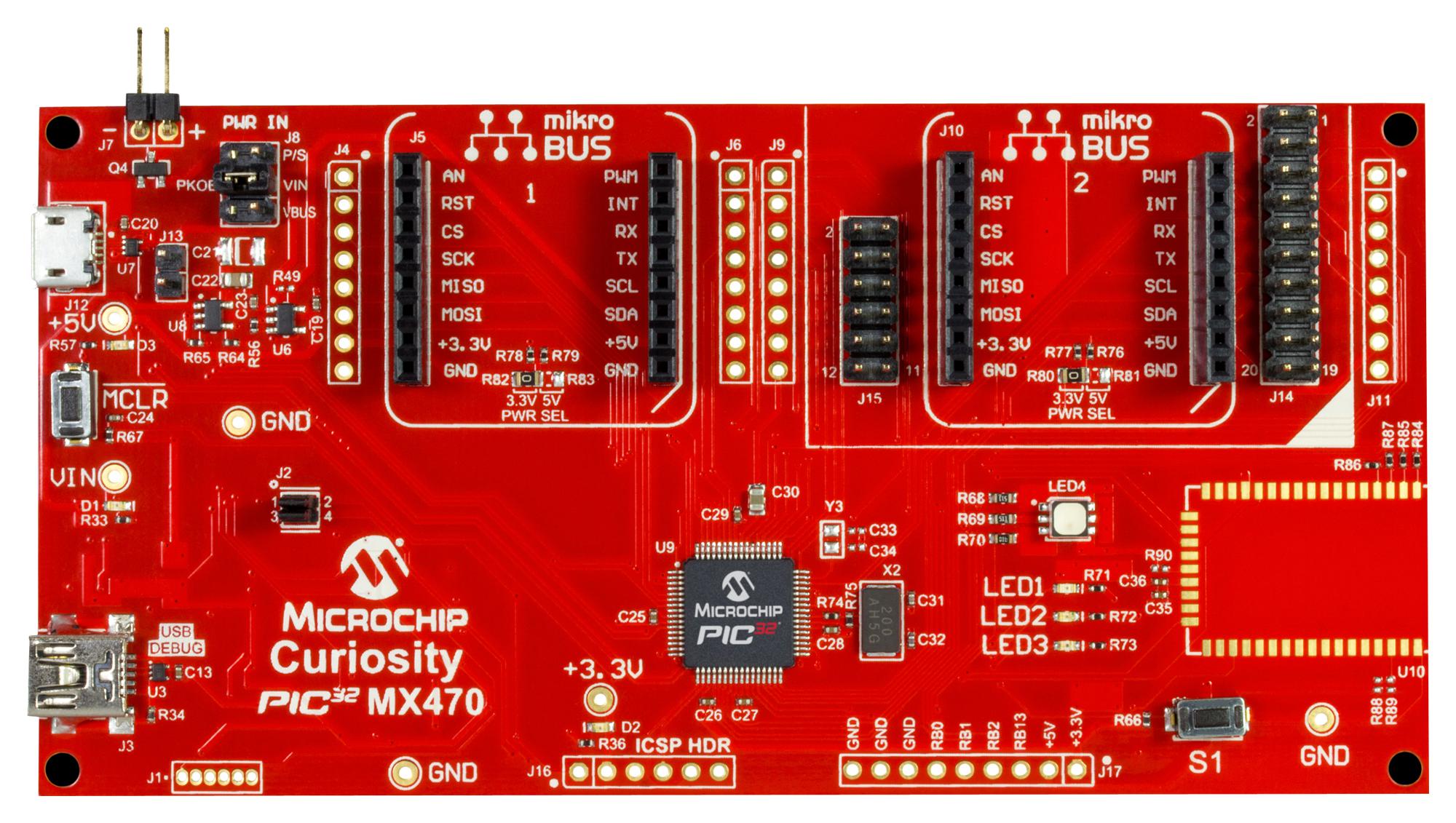 DM320103 DEV BOARD, CURIOSITY PIC32 MCU MICROCHIP