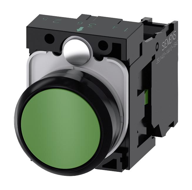 3SU1100-0AB40-1BA0 PB SWITCH, SPST-NO, 10A, 500V, SCREW SIEMENS