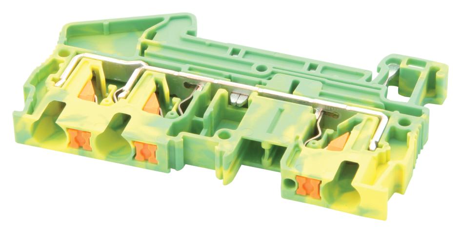 PT 4-TWIN-PE TERMINAL BLOCK, DIN RAIL, 3POS, 10AWG PHOENIX CONTACT