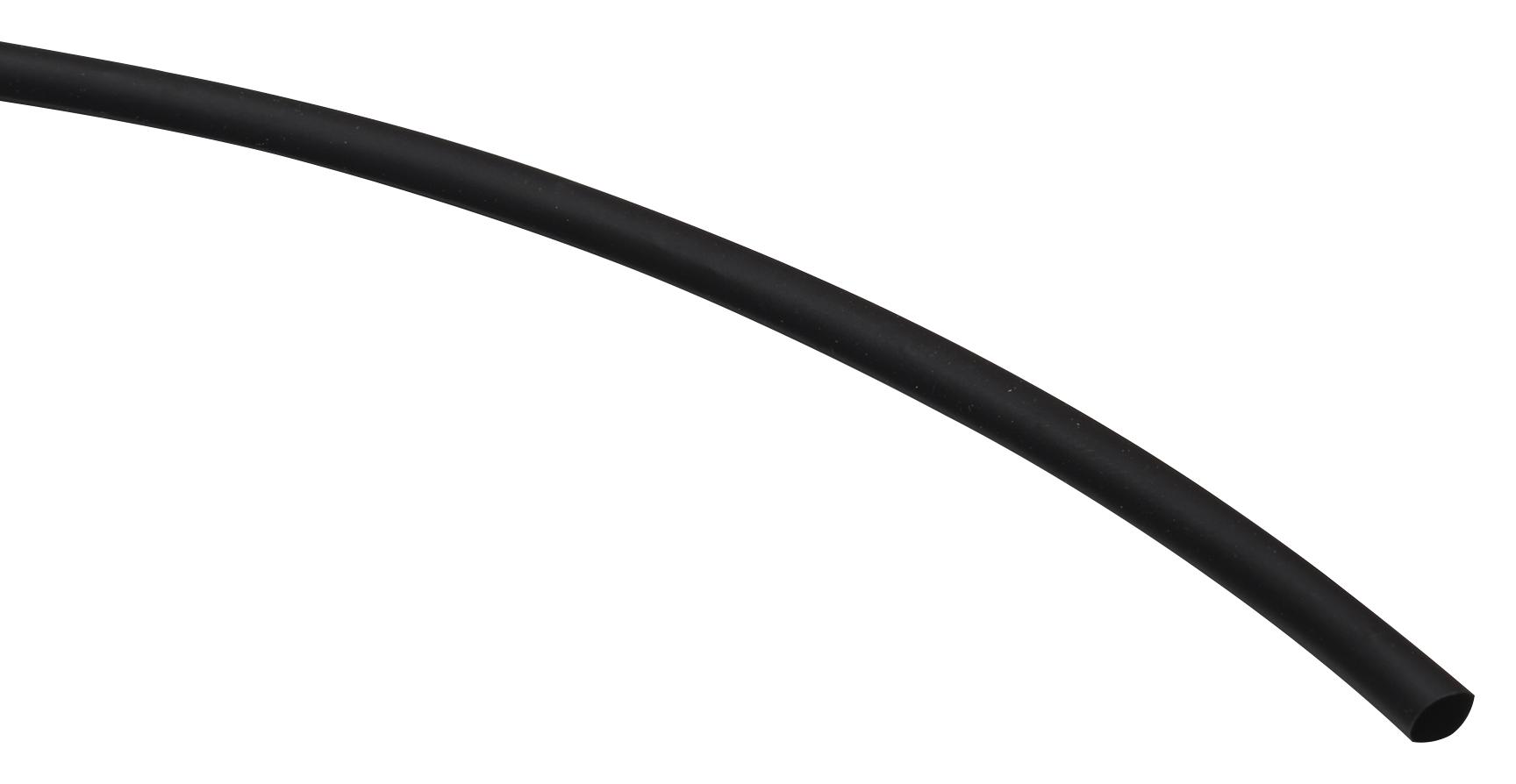 FP-301 1/4" BL HEAT-SHRINK TUBING, 2:1, 6.35MM, BLACK 3M
