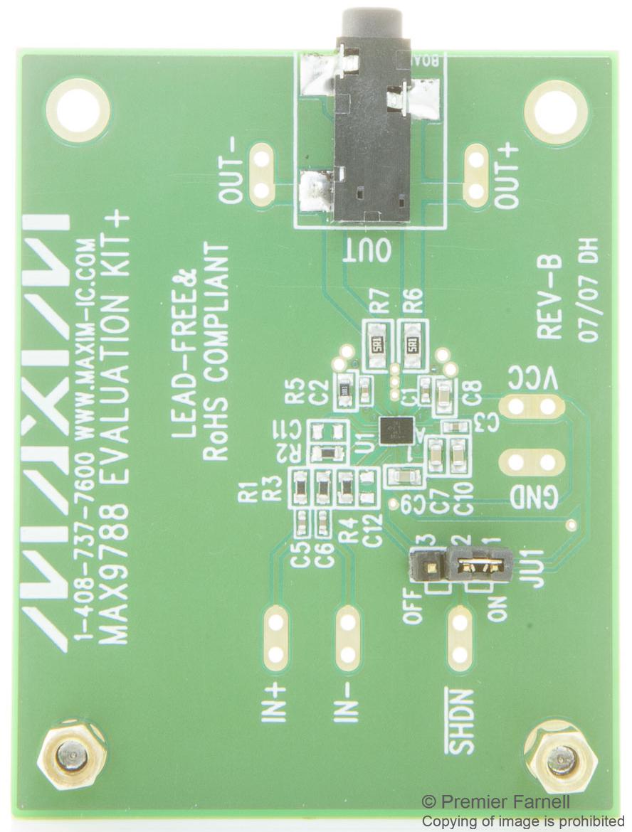 MAX9788EVKIT+ EVAL BRD, CLASS G AUDIO POWER AMPLIFIER MAXIM INTEGRATED / ANALOG DEVICES