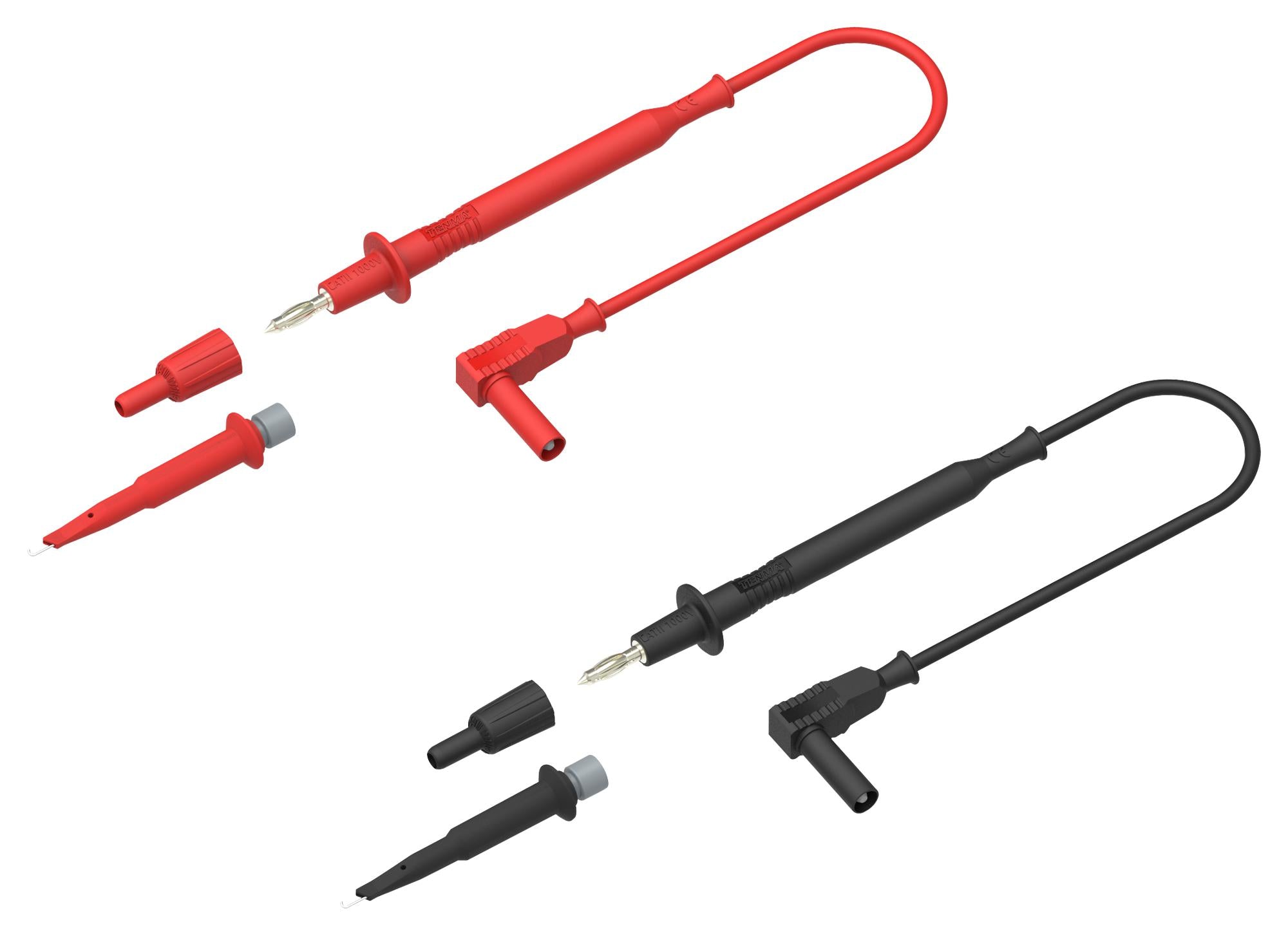 76-091 TEST LEAD PROBE KIT, BLACK/RED TENMA
