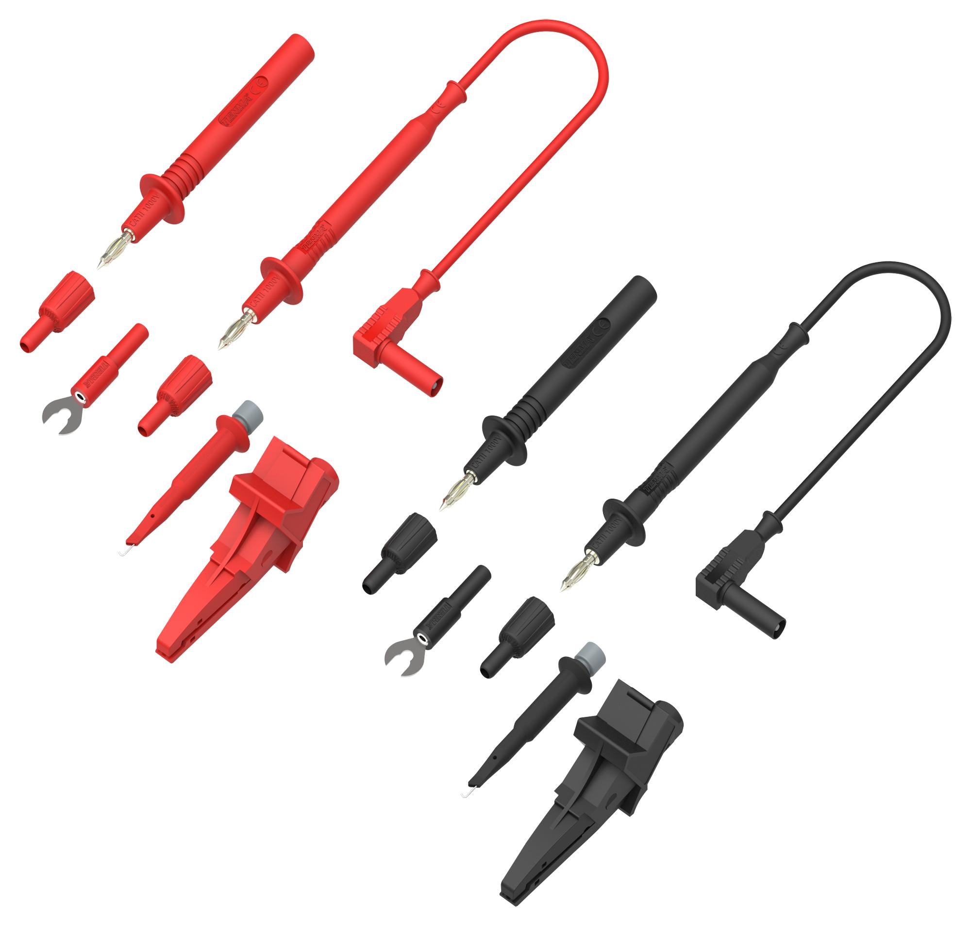 76-104 TEST LEAD PROBE KIT, BLACK/RED TENMA