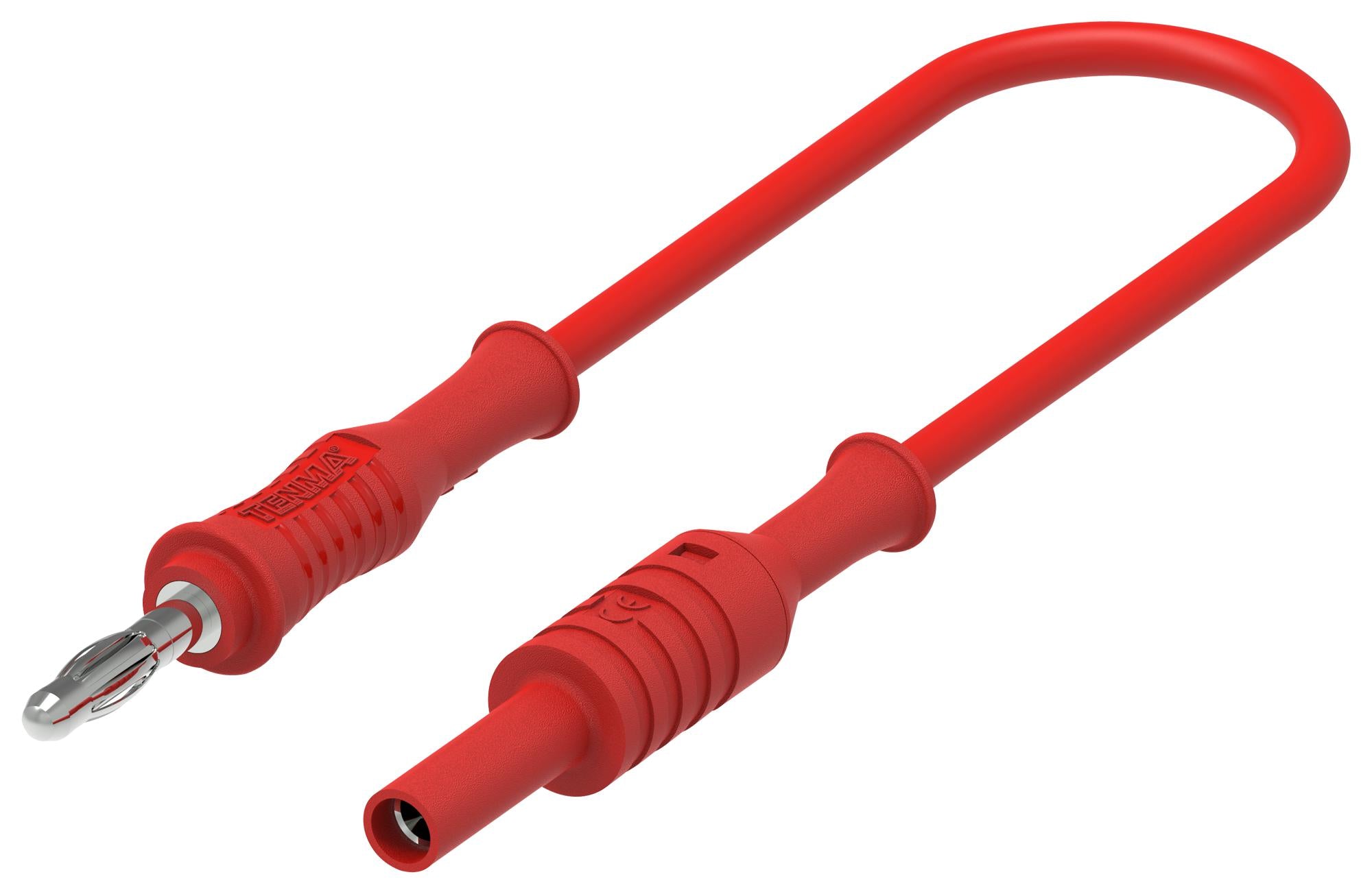 76-099 4MM BANANA PLUG-JACK, RED, 250MM TENMA