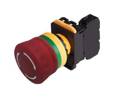 MCA20L-V4E01Q6R EMERGENCY STOP SW, SPST-NC, 120V, SCREW MULTICOMP PRO