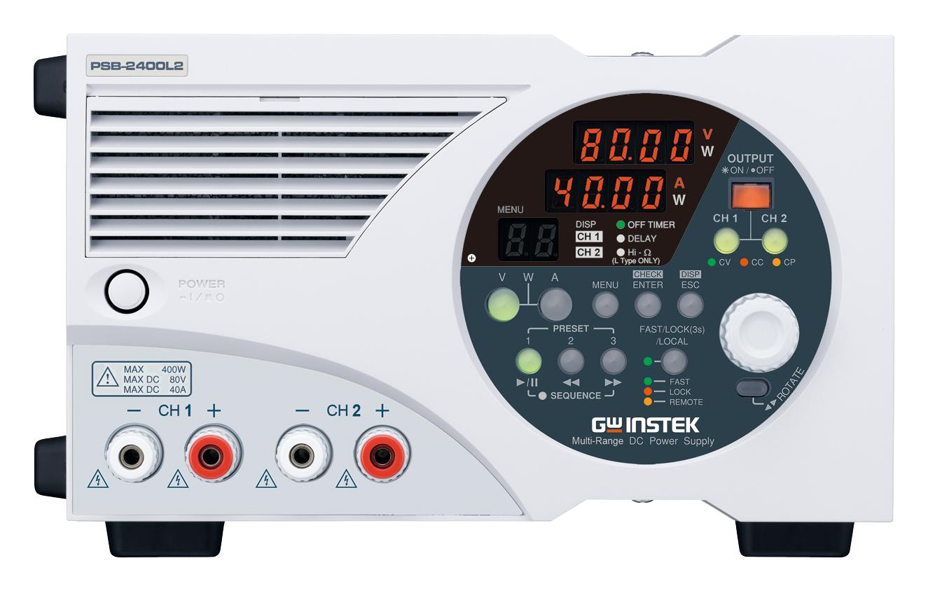 PSB-2400L2 POWER SUPPLY, 2 O/P, 40A, 80V, ADJ GW INSTEK