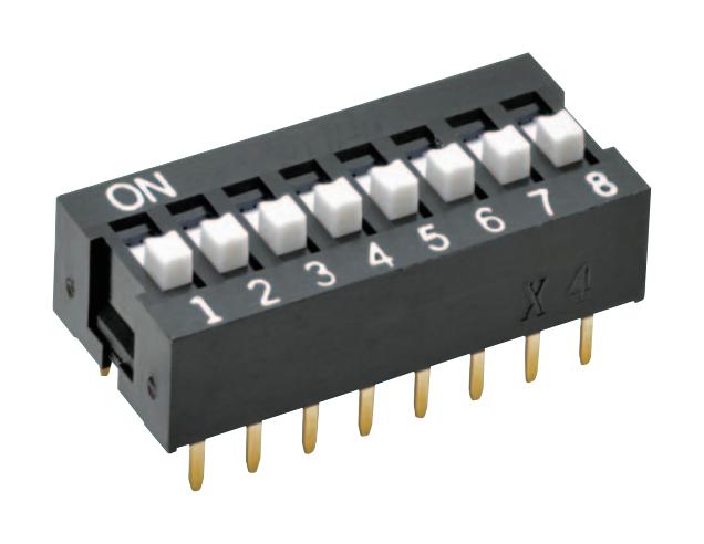 A6E-5104-N DIP SWITCH, 5POS, SPST, RAISED OMRON
