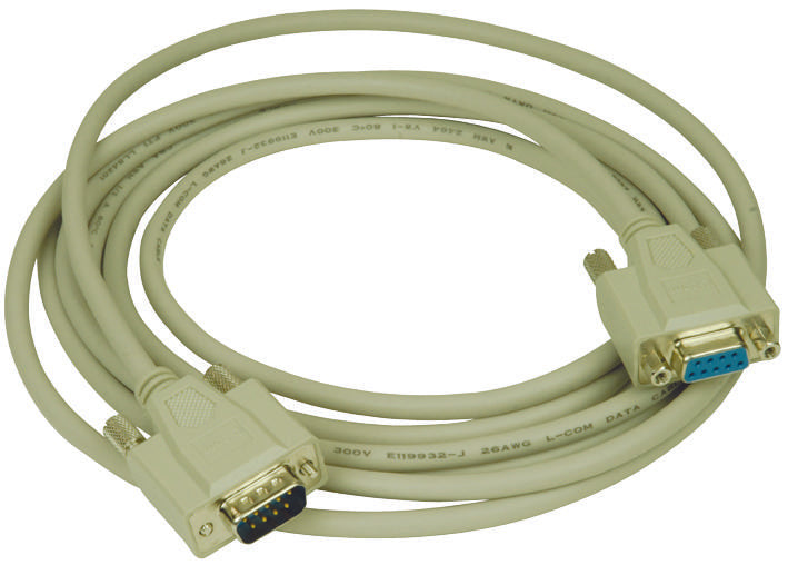CSMN9MF-10 D SUB CABLE, 9POS, PLUG-RCPT, 3.05M L-COM