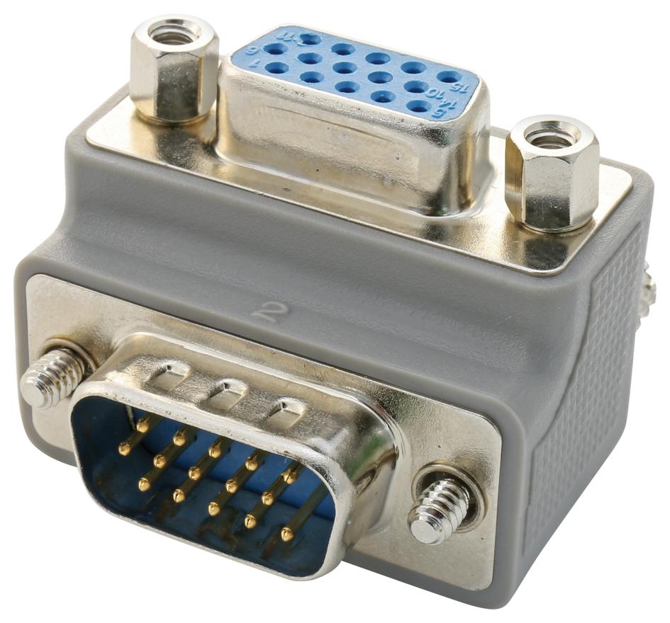 DG90H15MF1 ADAPTER, HD D-SUB, 15POS, PLUG-RCPT L-COM