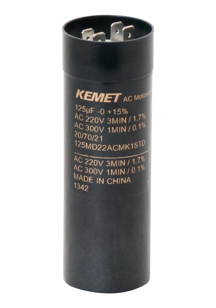 200MS22ACMA1STD CAP, 200µF, 220VAC, ALU ELEC, CAN KEMET