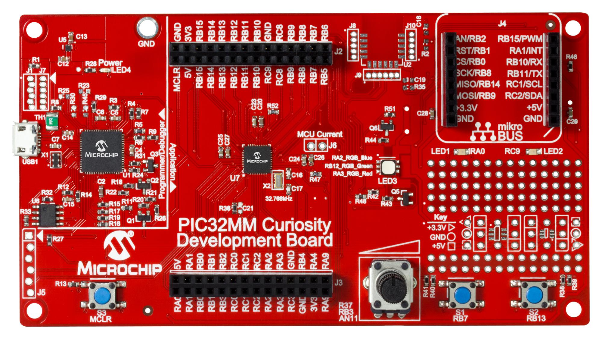 DM320101 CURIOSITY DEV BOARD, 32BIT, PIC32 MCU MICROCHIP