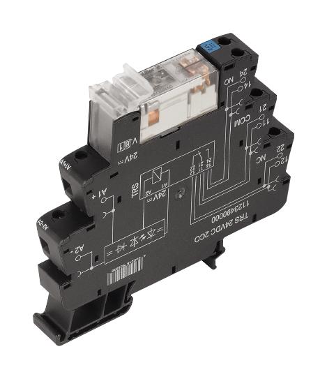 1123490000 POWER RELAY, DPDT, 8A, 250VAC, DIN RAIL WEIDMULLER