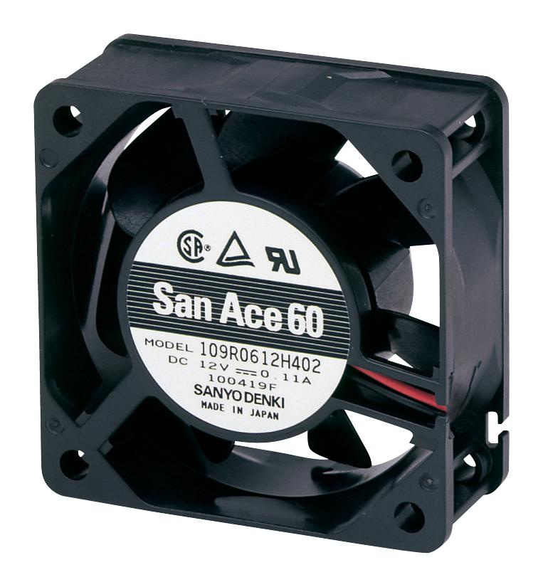 109R0605H402 AXIAL FAN, 60MM, 5VDC, 18.7CFM, 28DBA SANYO DENKI