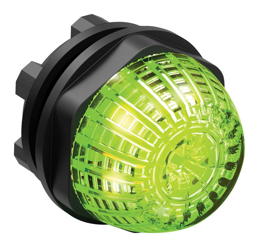 14-060.507 PANEL INDICATOR, 22.5MM, GREEN, 24V EAO