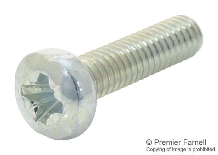 M2.510PRSTMCZ100- PAN HEAD POZIDRIV SCREW, STEEL, M2.5 TR FASTENINGS
