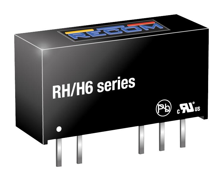 RH-1515D/H6 DC-DC CONVERTER, 2 O/P, 1W RECOM POWER