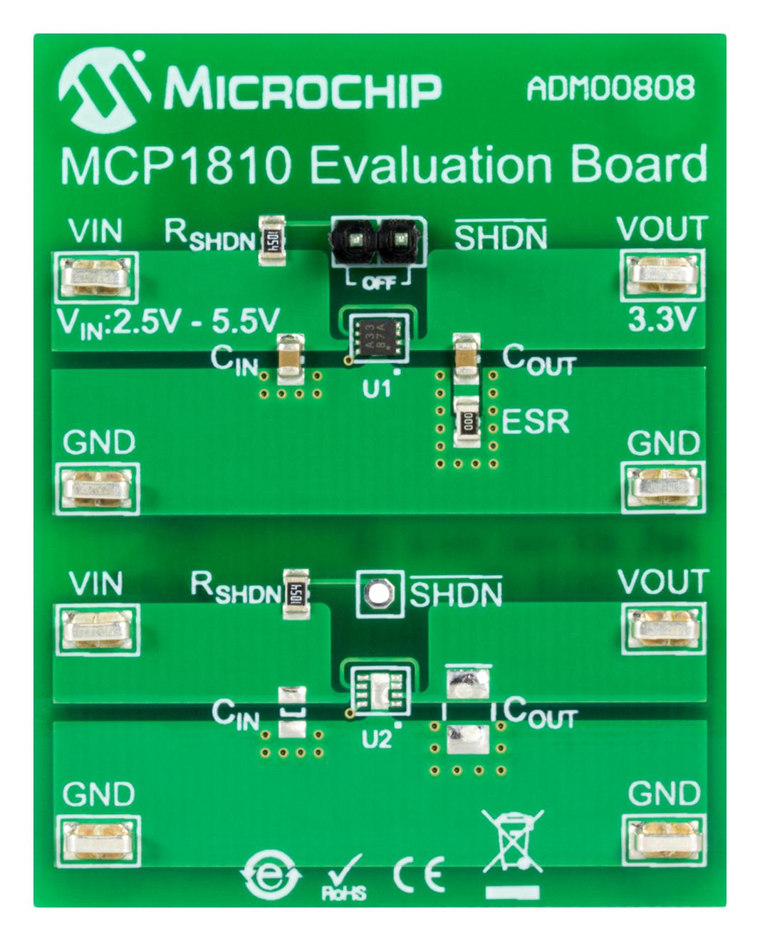 ADM00808 EVAL BOARD, LOW DROPOUT LINEAR REGULATOR MICROCHIP