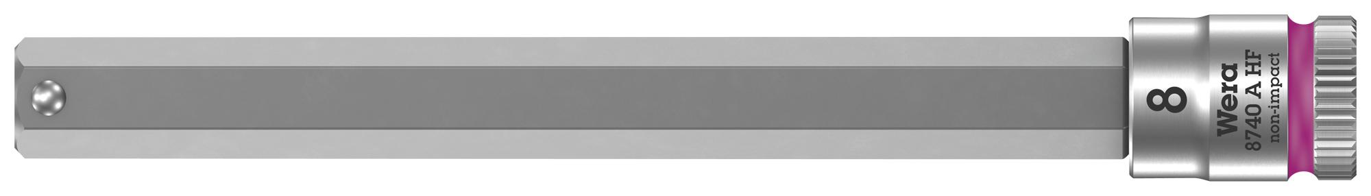 8740 8 X 100MM BIT SOCKET, HEX, SIZE 8MM, 100MM WERA