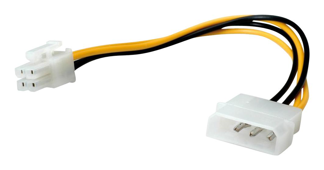 11.03.1019 POWER CABLE, HDD PLUG-ATX SKT, 150MM ROLINE