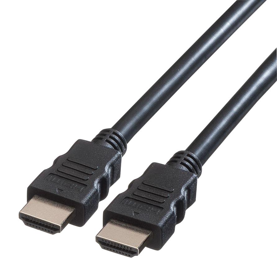 11.04.5573 AUDIO CABLE, HDMI A PLUG, 3M, BLACK ROLINE