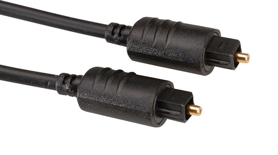 11.09.4381 AUDIO CABLE, TOSLINK PLUG, 1M, BLACK ROLINE