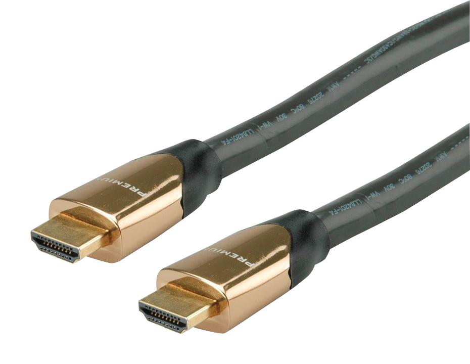 11.04.5805 AUDIO CABLE, HDMI PLUG, 7.5M, BLACK ROLINE