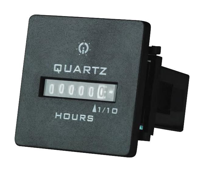 LD17F1 HOUR METER, 10-80VDC, SQUARE BEZEL GIC