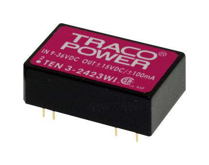 TEN 3-2423WI DC-DC CONVERTER, 2 O/P, 3W TRACO POWER