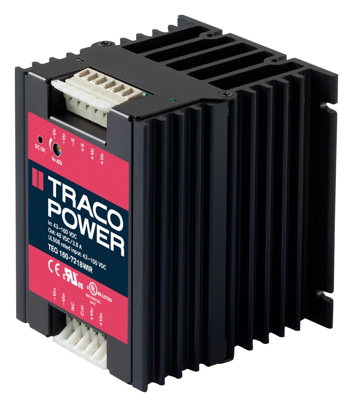 TEQ 160-7215WIR DC-DC CONVERTER, 24V, 7.5A TRACO POWER