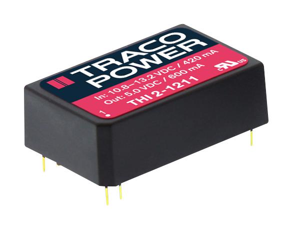 THI 2421 DC-DC CONVERTER, 2 O/P, 2W TRACO POWER