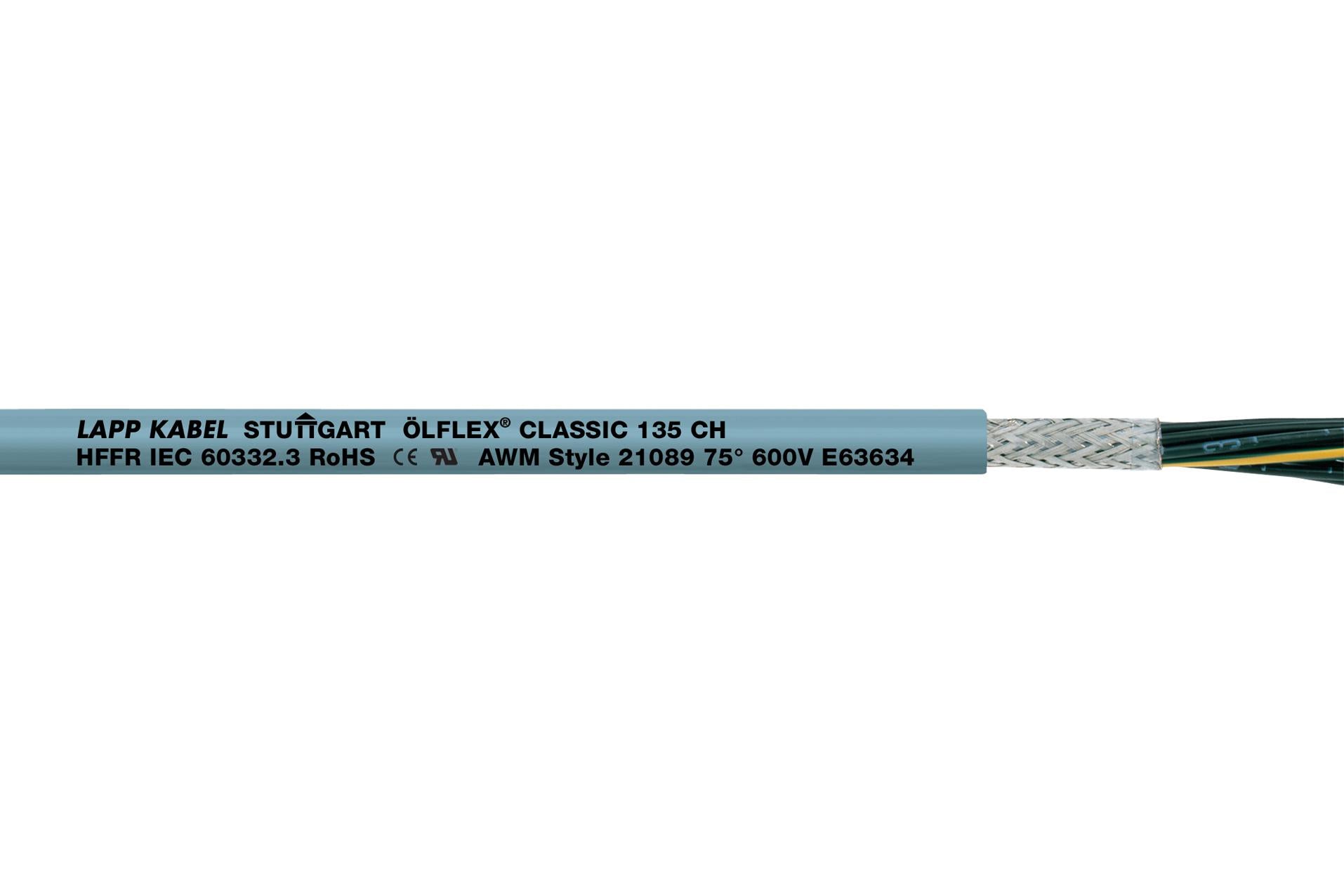 1123237 SHLD FLEX CABLE, 5COND, 0.75MM2, 50M LAPP KABEL