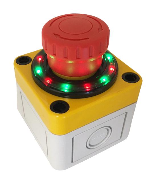 A02ESH3B112IX0+PEA01+QH22L28RGC E-STOP SW, DPST-NC, SPST-NO, 250V, SCREW APEM