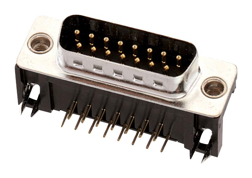 618015211721 D-SUB CONN, R/A, PLUG, 15POS, TH WURTH ELEKTRONIK