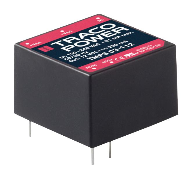 TMPS 03-109 POWER SUPPLY, AC-DC, 9V, 0.333A TRACO POWER