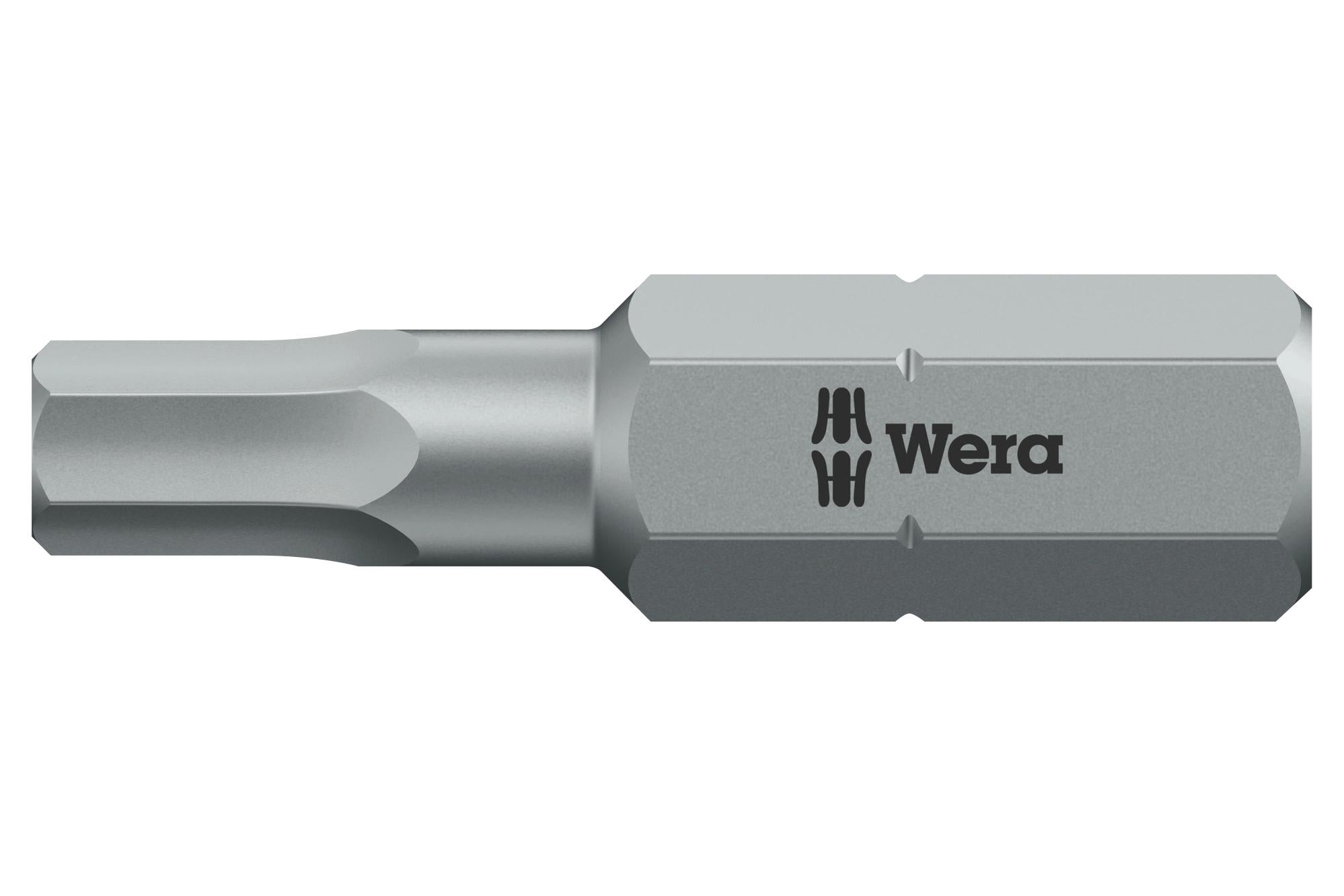 05056330001 HEX BIT, SIZE 6MM X 25MM WERA