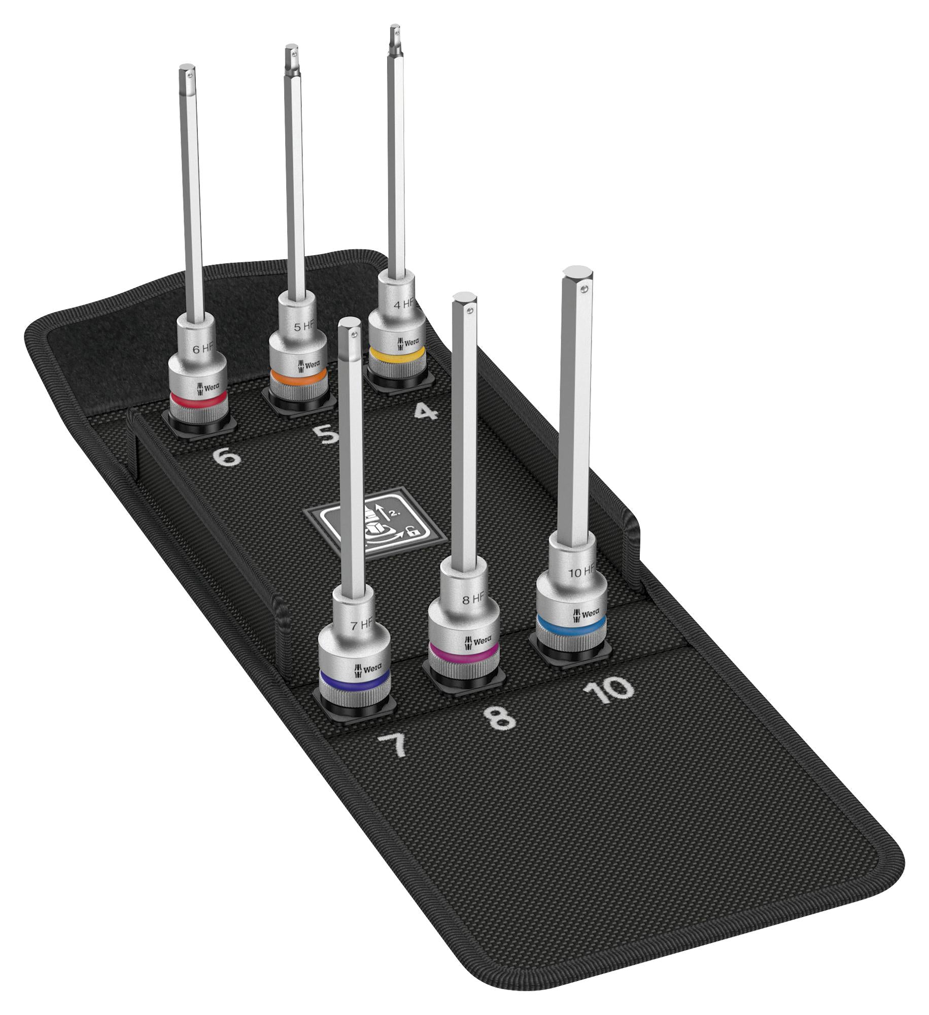 05004210001 BIT SOCKET SET W/HOLDER, 1/2" DRIVE, 7PC WERA