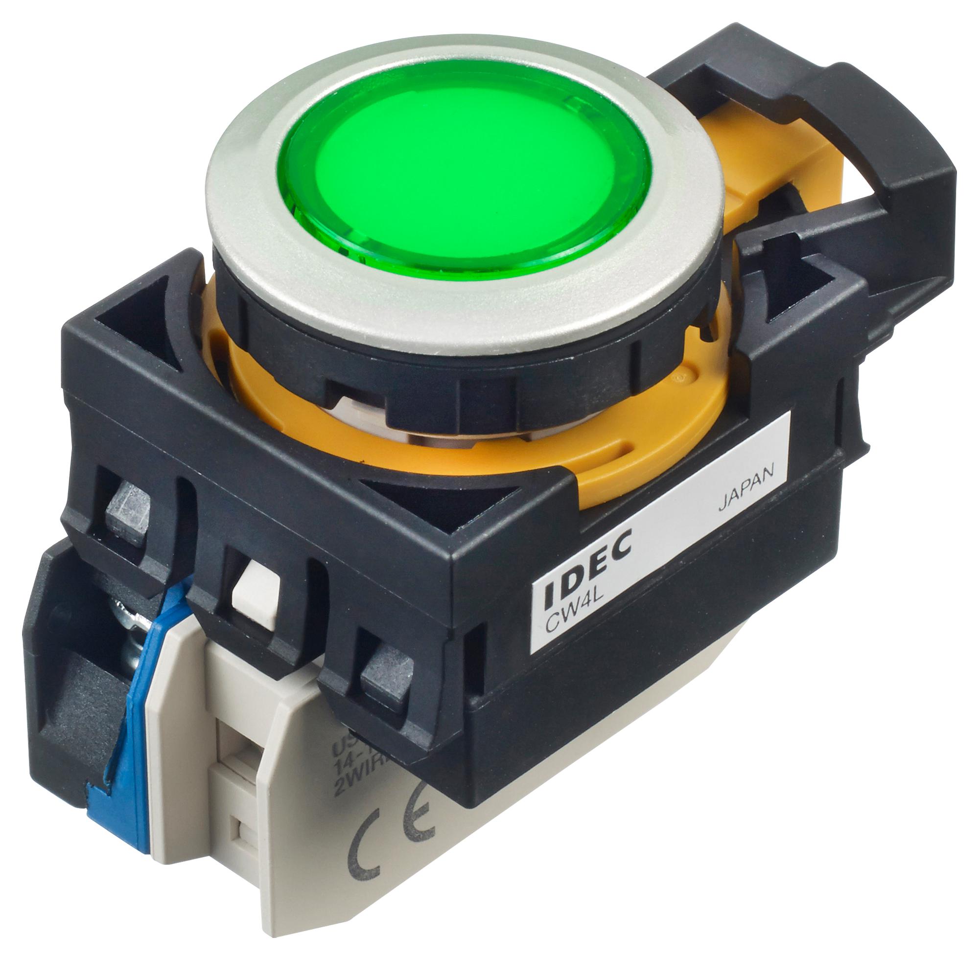 CW4L-M1E10QM4G PB SWITCH, SPST-NO, 10A, 120VAC, SCREW IDEC