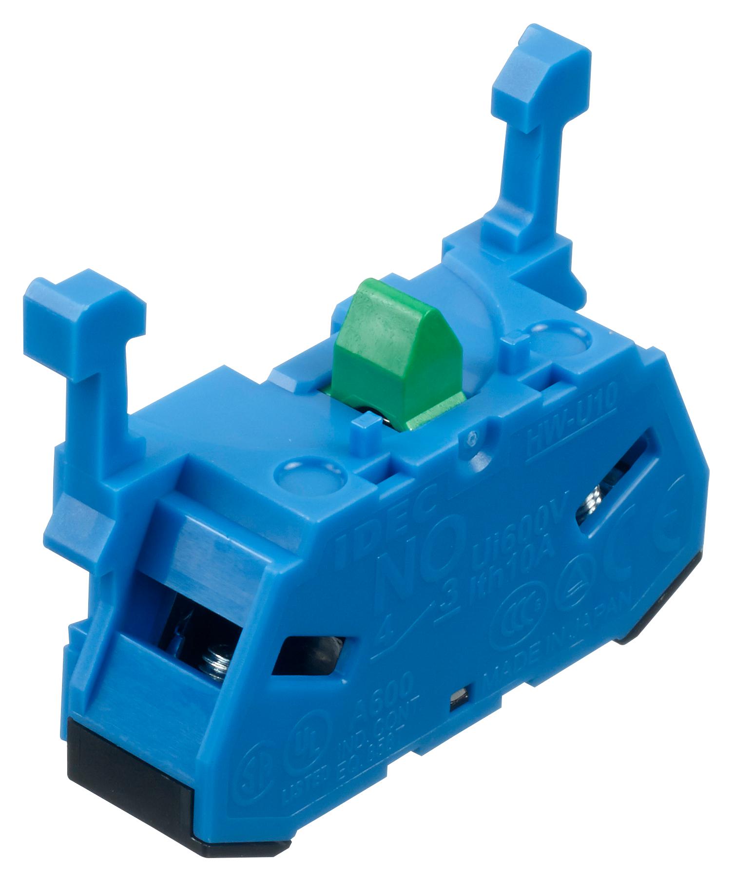 HW-U10 CONTACT BLOCK, 1 POLE, 10A, 600VAC IDEC