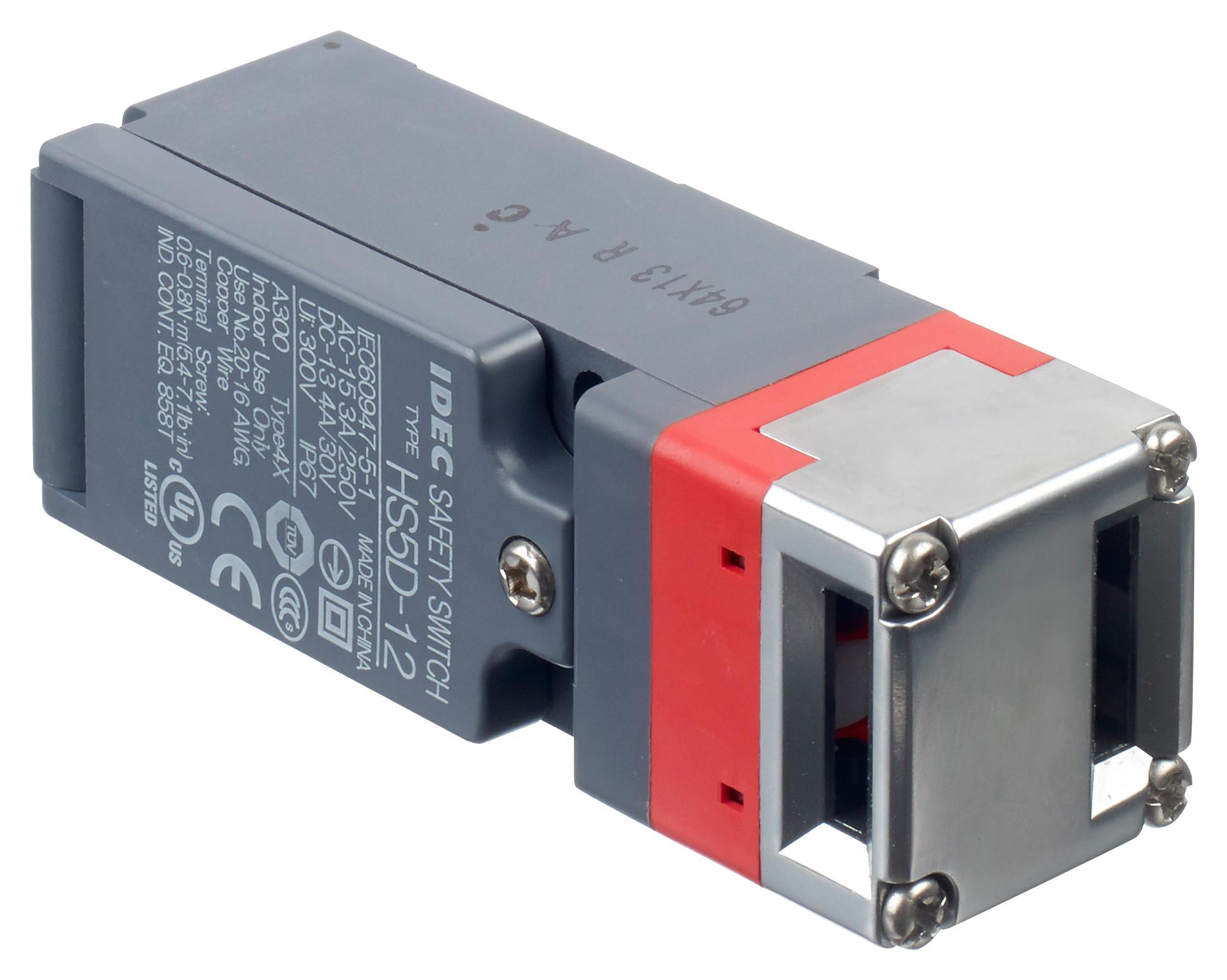 HS5D-12ZRNP SAFETY SW, DPST-NC, SPST-NO, 10A, 250VAC IDEC