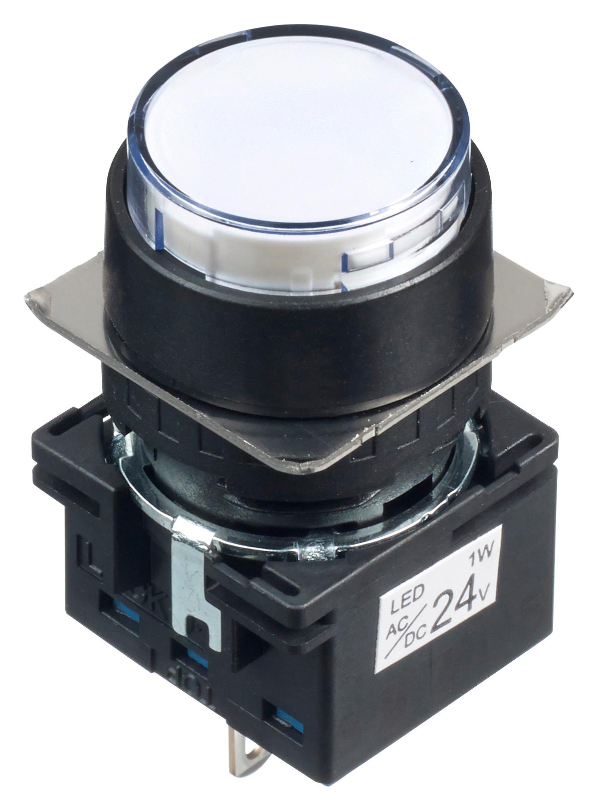 LB1P-1T04PW PILOT LIGHT, WHITE, 24VAC/VDC IDEC