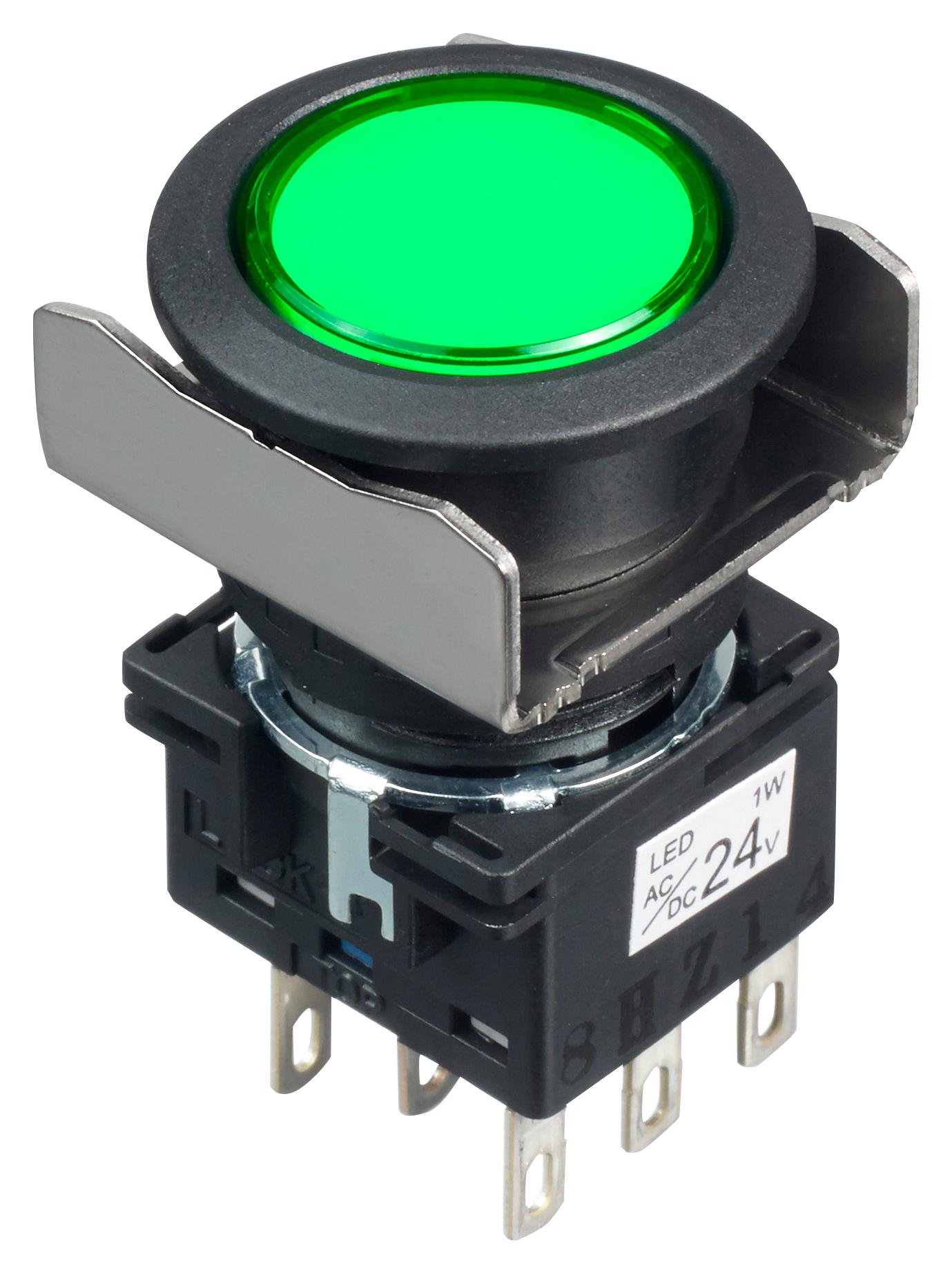 LB6L-A1T64G PB SWITCH, ILLUM, DPDT, 24VAC/DC, GREEN IDEC
